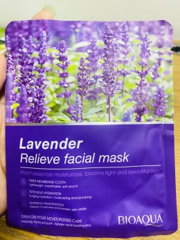 Bioaqua Lavender Relieve Facial Care Skin Care Sheet Mask